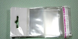 Пакети з клейкою стрічкою + слот (д) 95 * 75 (ш), мм, поліпропіленові - 1 упак (100 шт)